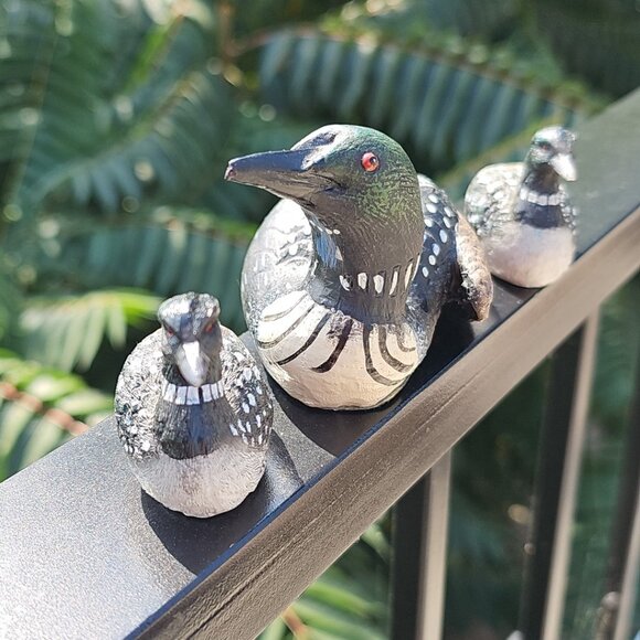 Duck Loon Figurines Resin Bird Decor Painted Animals Mallard Desk Decor - Picture 3 of 16